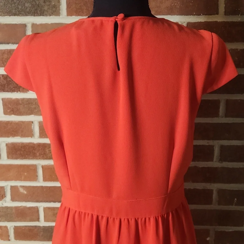 J. Crew Orange cap sleeve dress, size 8 - Picture 6 of 8